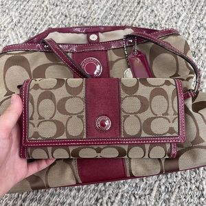 Coach purse & matching wallet included!
